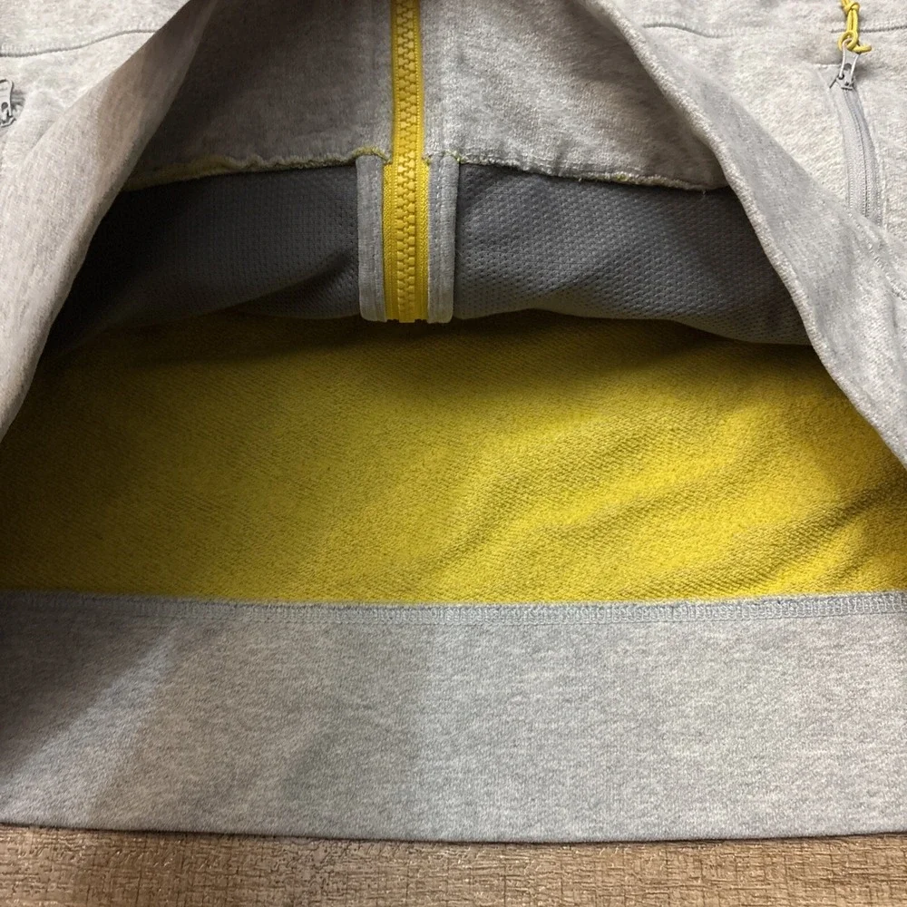 The North Face Canyonlands Full Zip Hoodie Gray Yellow Men's Size Large L TC15